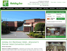 Tablet Screenshot of holidayinnmanitowoc.com